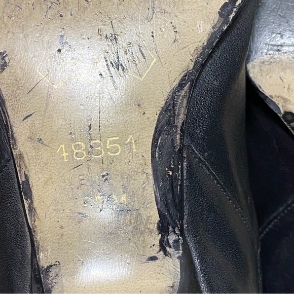 Leather Black Kitten Heel Boots - Picture 7 of 7